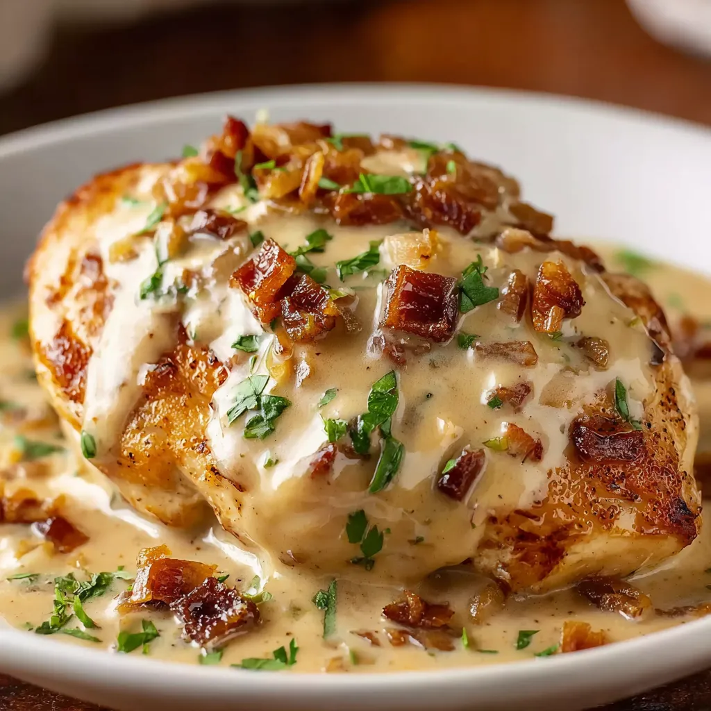 A plate of Texas Roadhouse Smothered Chicken.