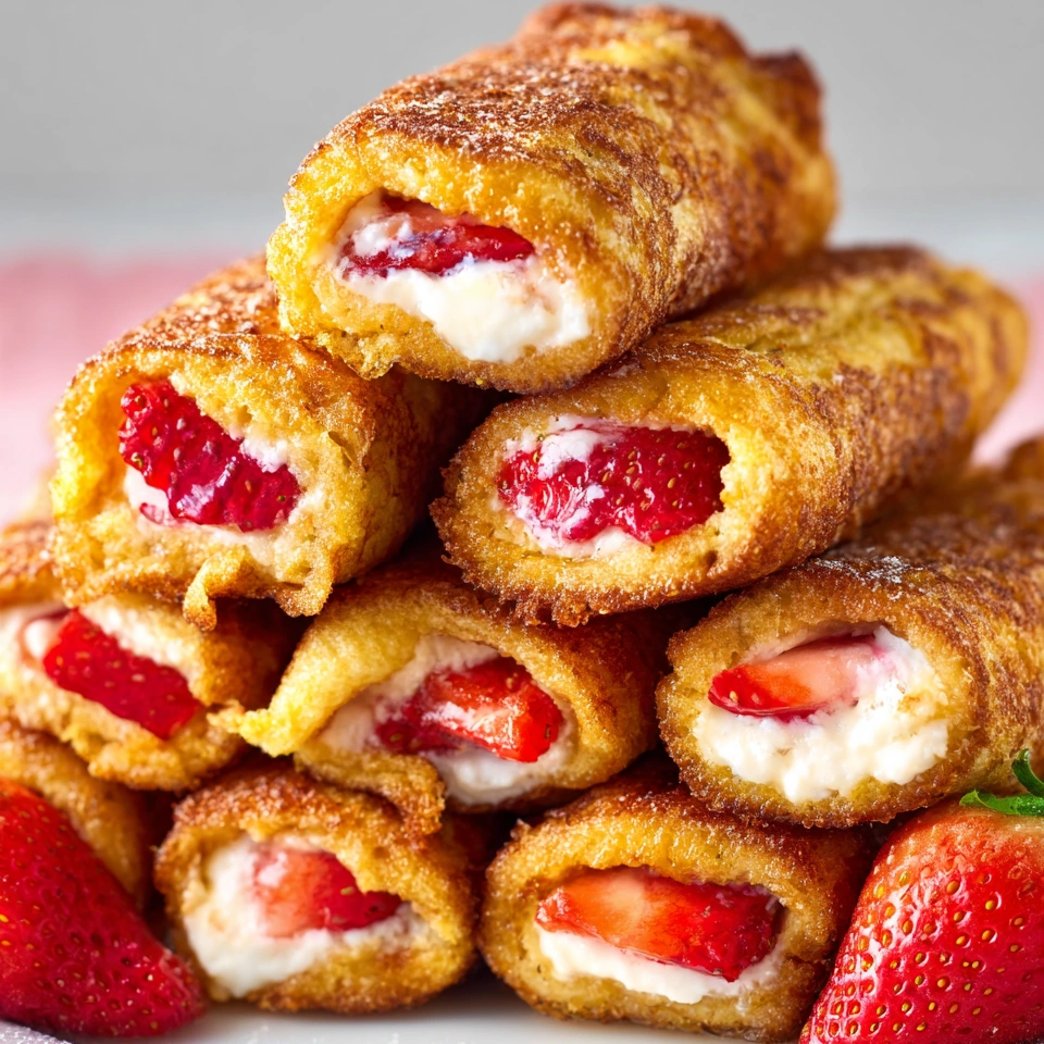 Strawberry French toast roll ups.
