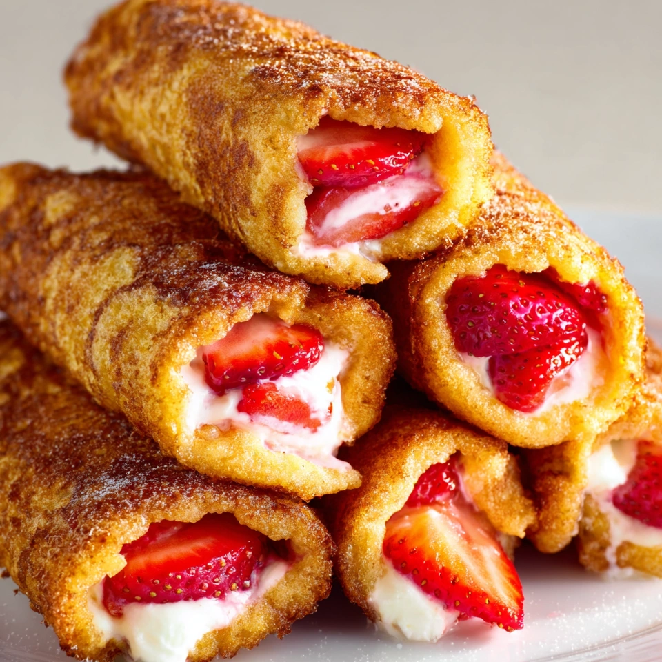 Strawberry French toast roll ups.