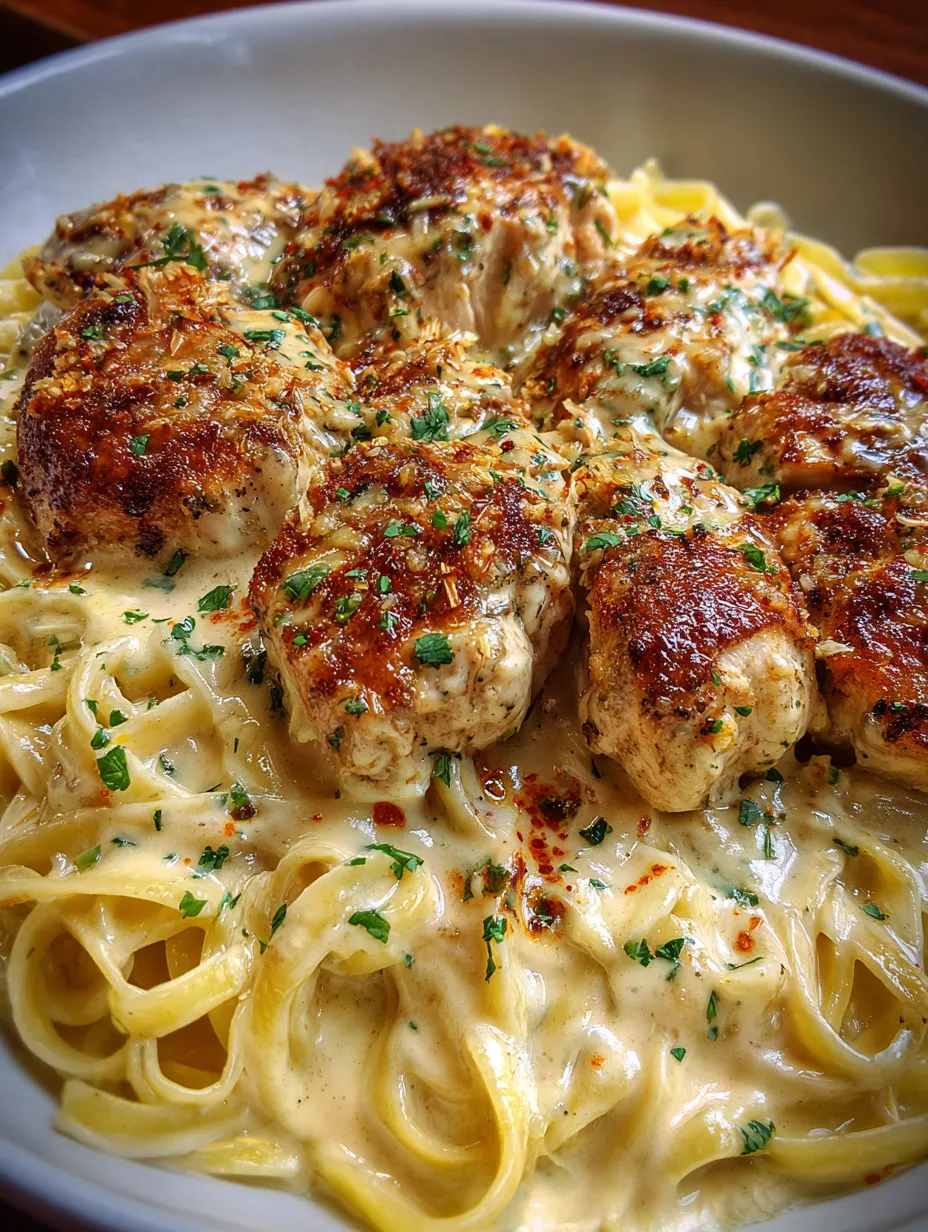 A plate of food with chicken and pasta.