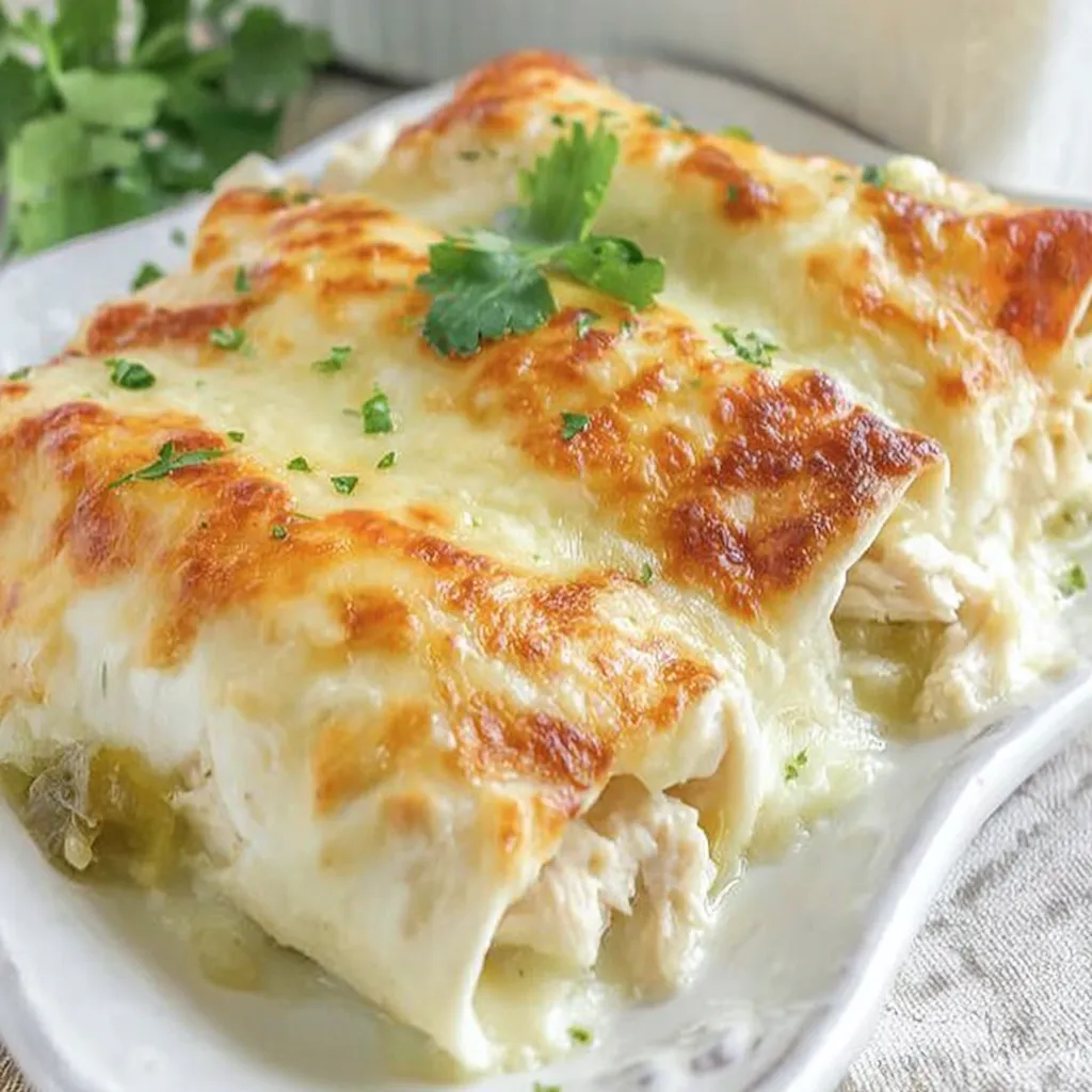 A white plate with a chicken and cheese dish on it.