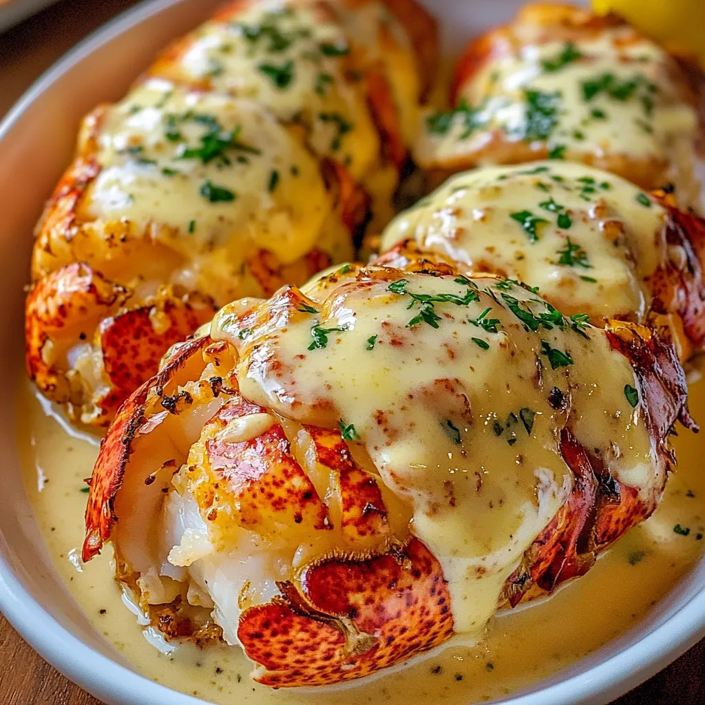 A plate of lobster with garlic butter.