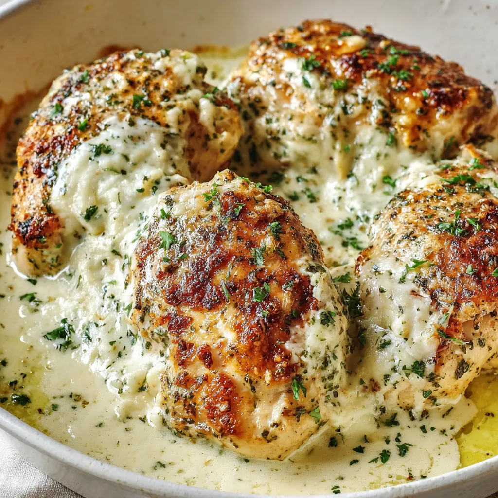 A dish of baked cream cheese chicken.