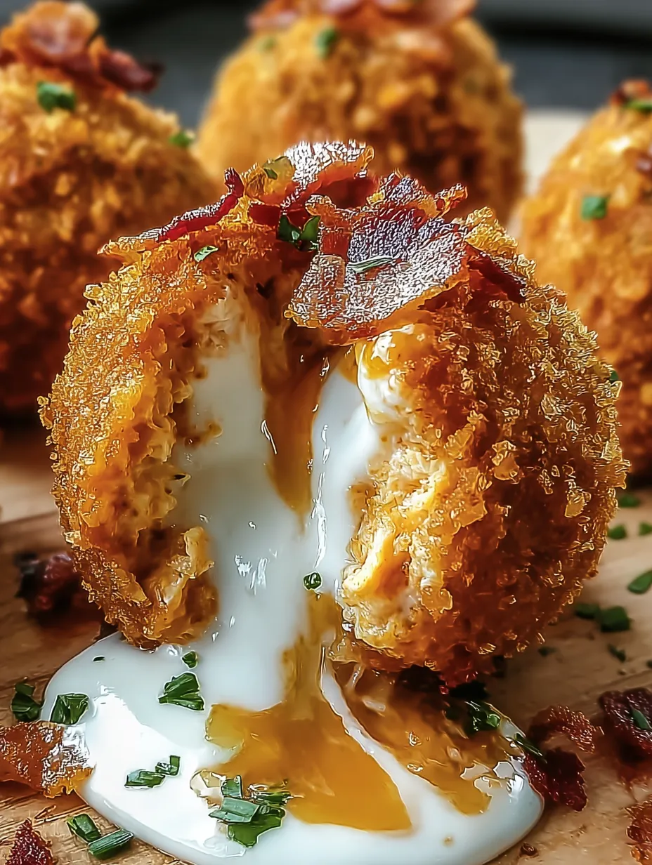A close up of a buffalo chicken bacon mozzarella bomb.