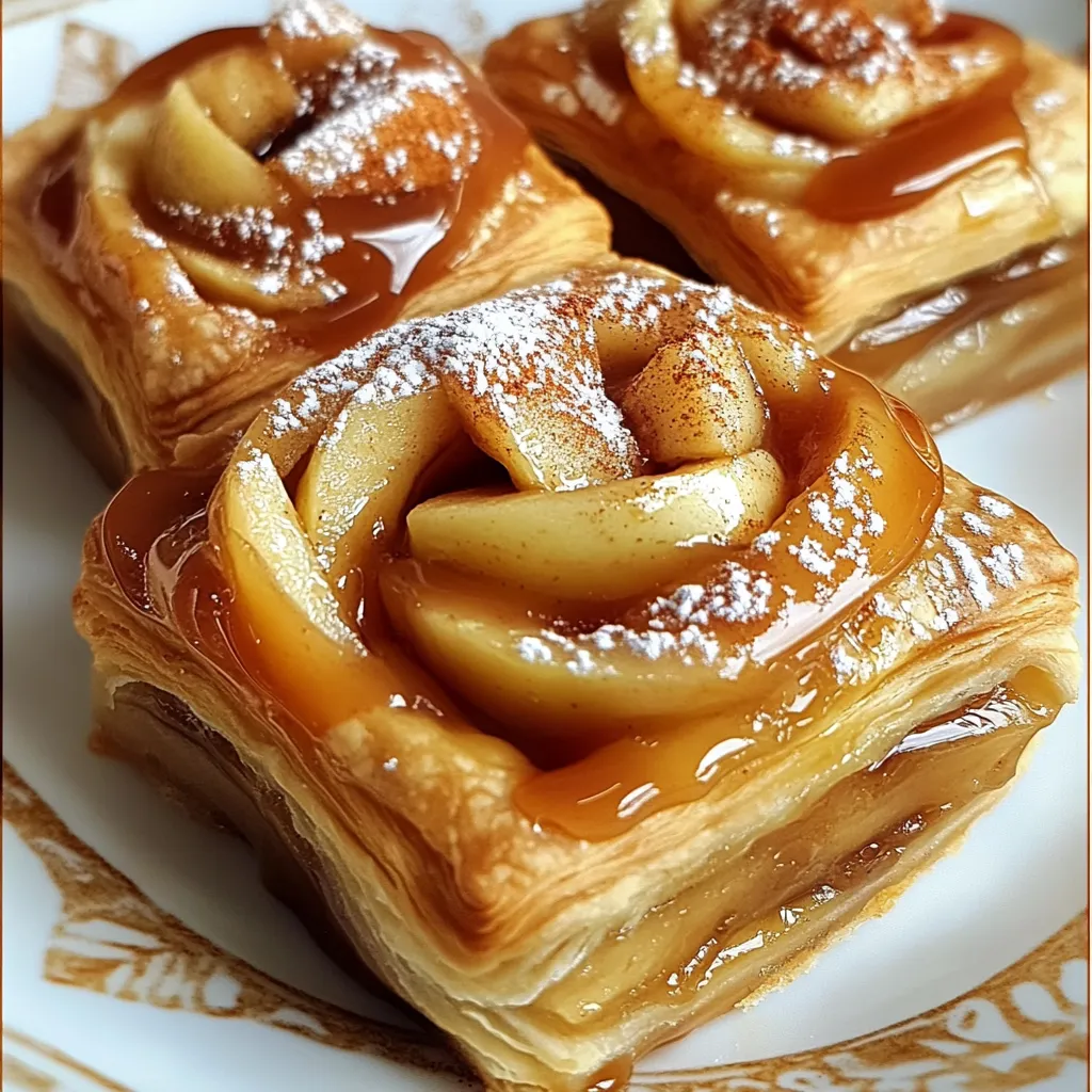 Caramel apple puff pastry recipe.
