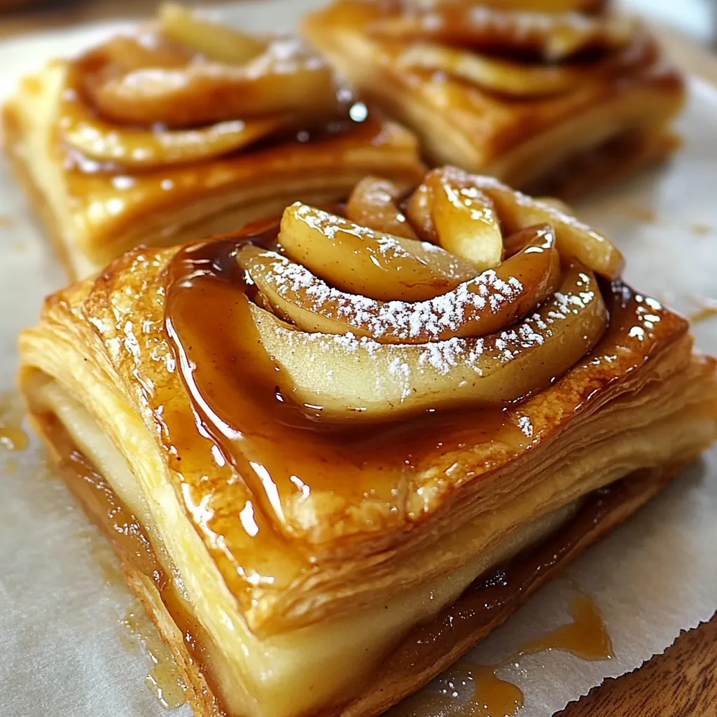 A pastry with caramel sauce on top.