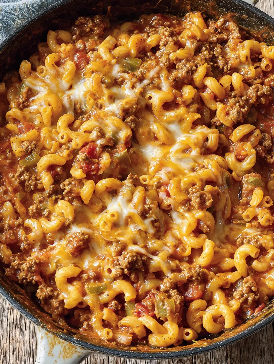 A bowl of chili mac and cheese.