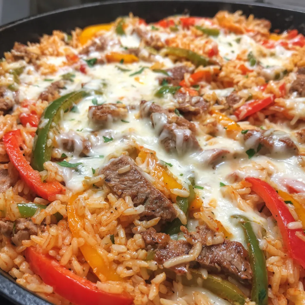 A skillet filled with a delicious fajita.