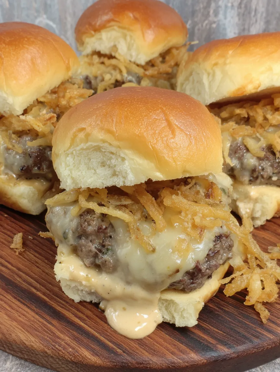 A plate of double cheese fry burgers.