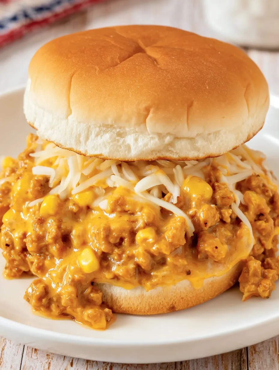 A sandwich with cheese and meat on top.