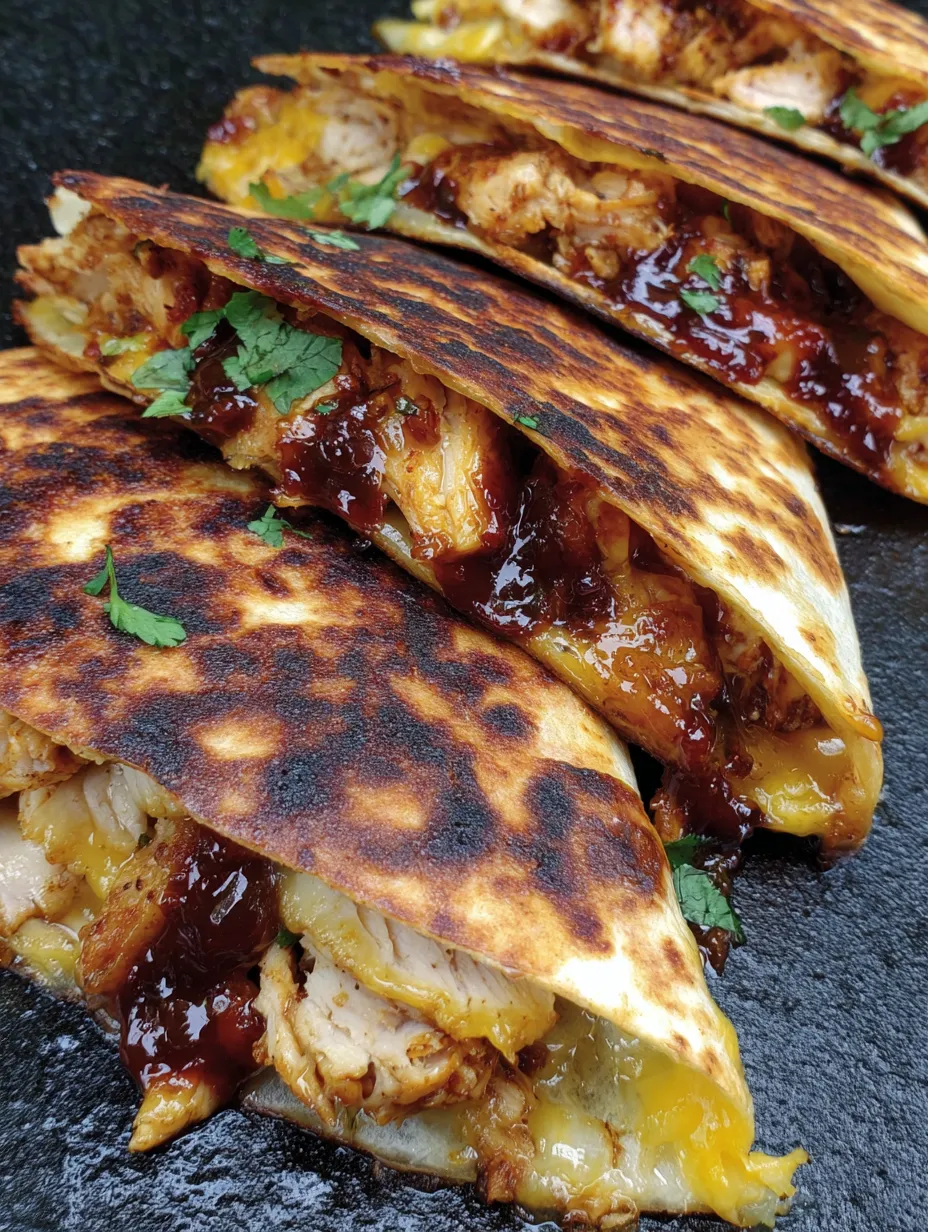Blackstone Hot Honey BBQ Chicken Quesadillas.