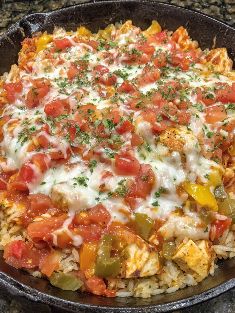 A dish of Queso Salsa Chicken & Rice.