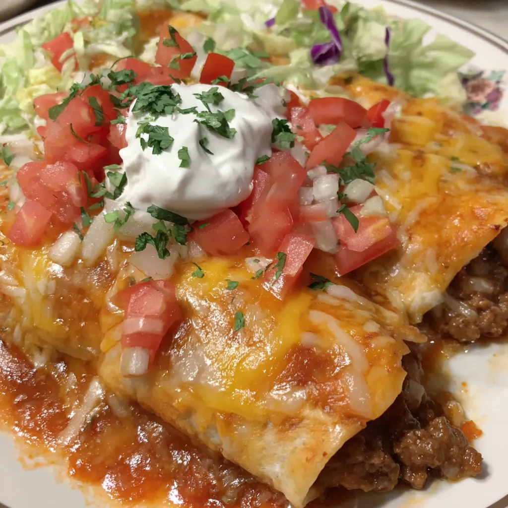 A plate of food with a white sauce on top.