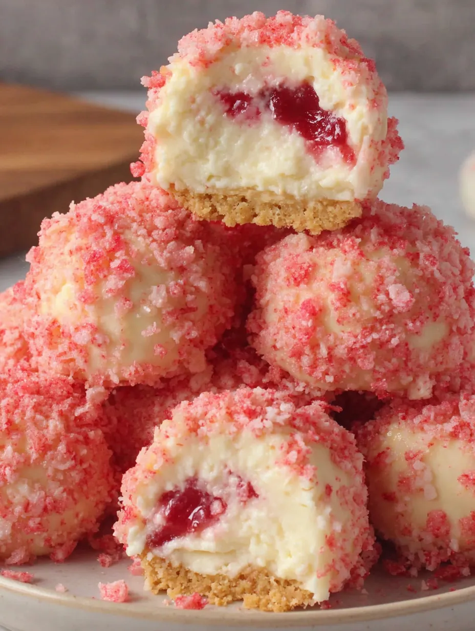 A stack of pink and white desserts.