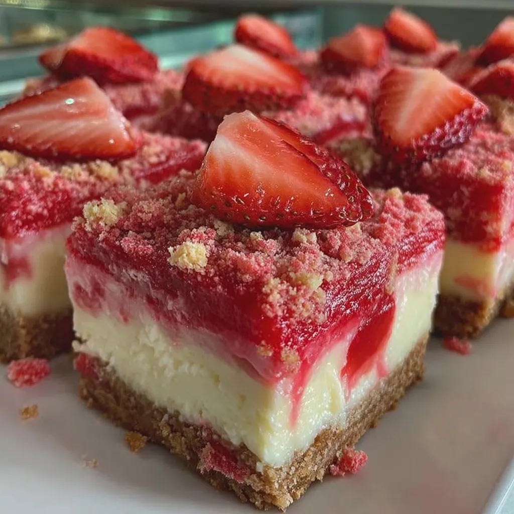 Strawberry crunch cheesecake bites.