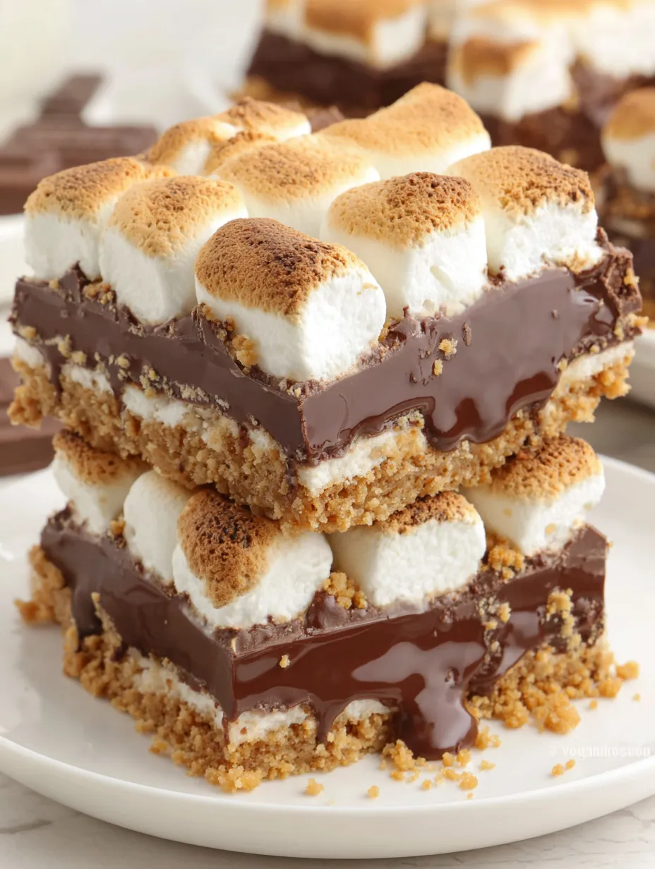 A stack of s'mores bars.