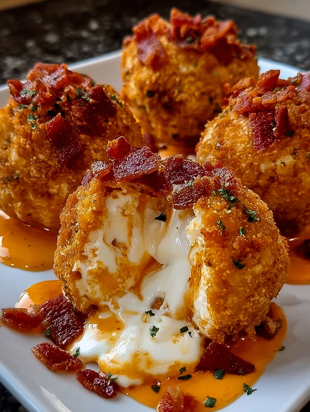 Buffalo chicken bacon mozzarella bombs.