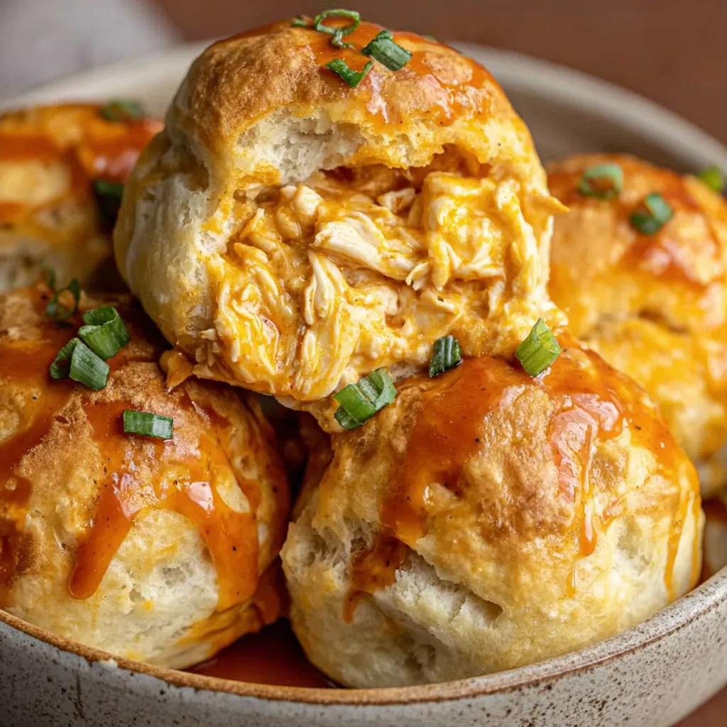A bowl of buffalo chicken bombs.