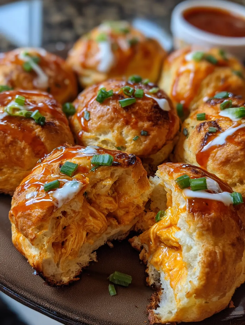 Buffalo chicken bombs on a plate.