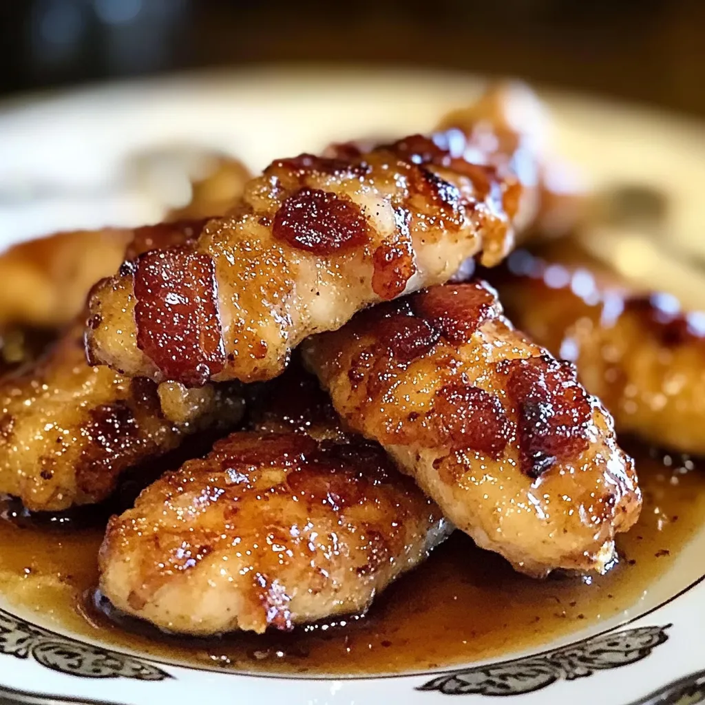 Bacon brown sugar chicken tenders.
