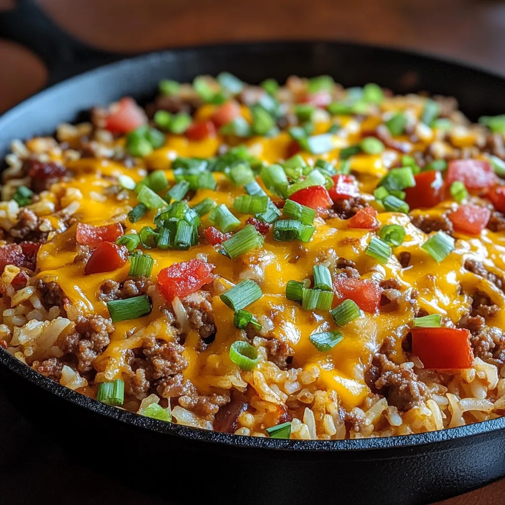A pan of food with rice and meat.