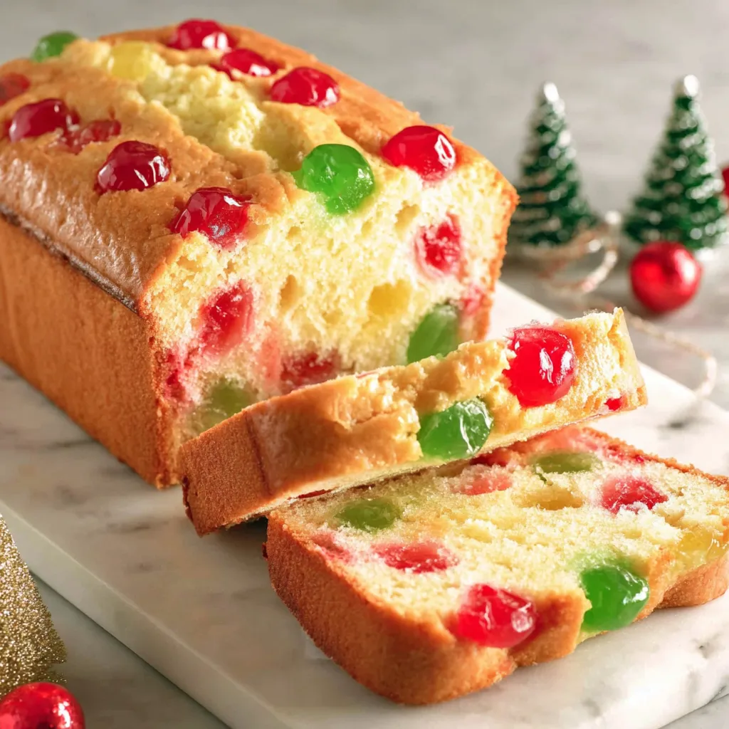 A slice of Newfoundland Style Cherry Cake.