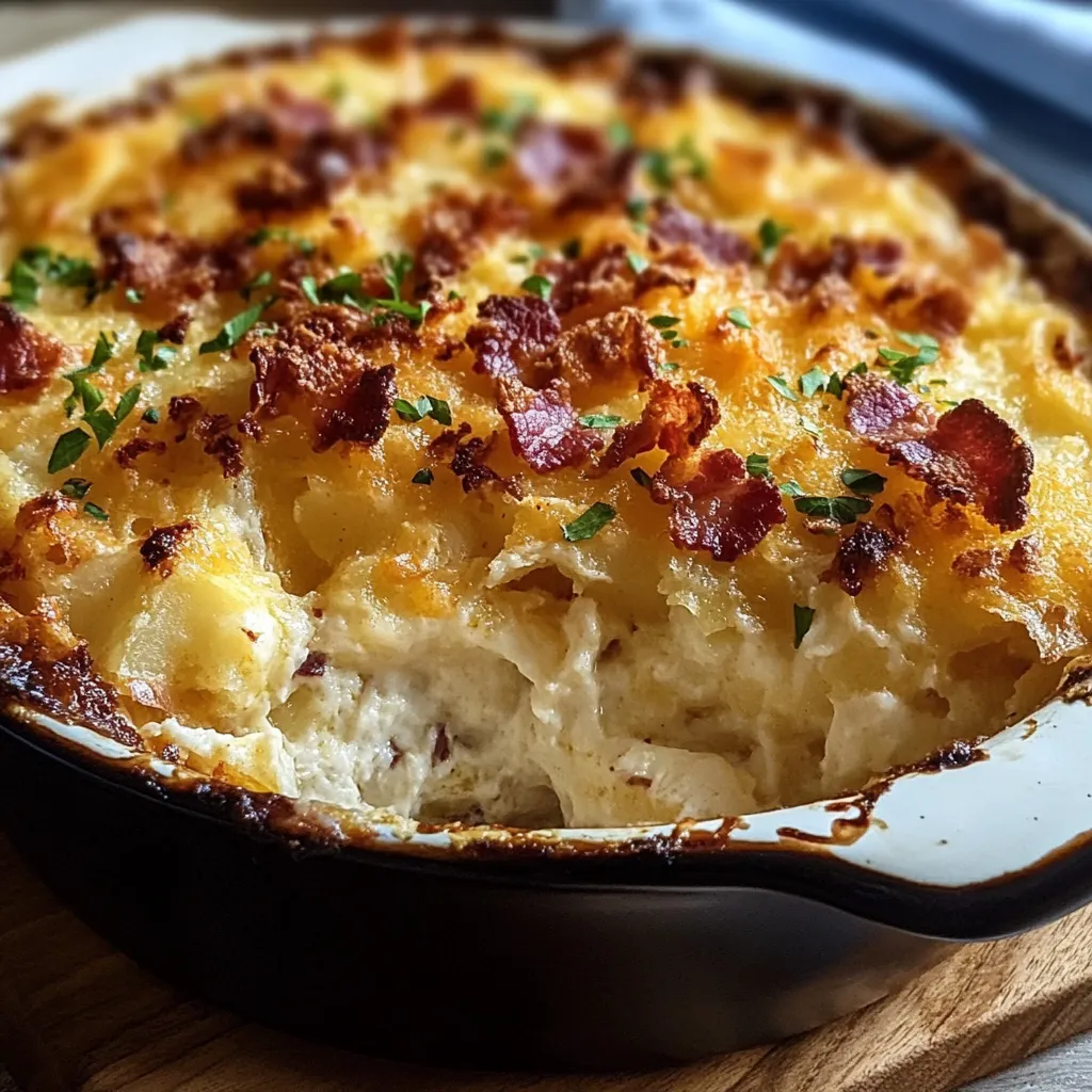A dish of bacon and cheese.