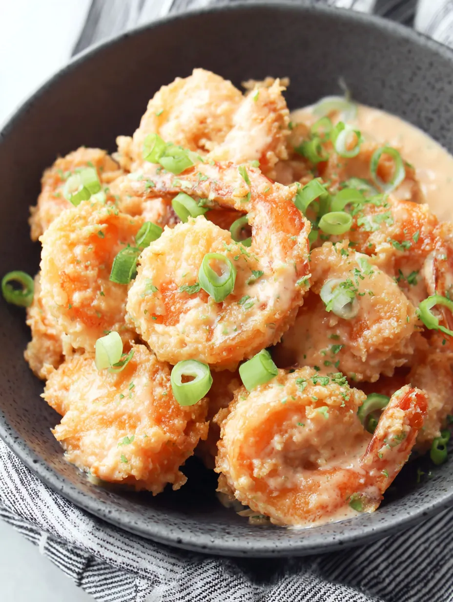 A bowl of shrimp with a dipping sauce.