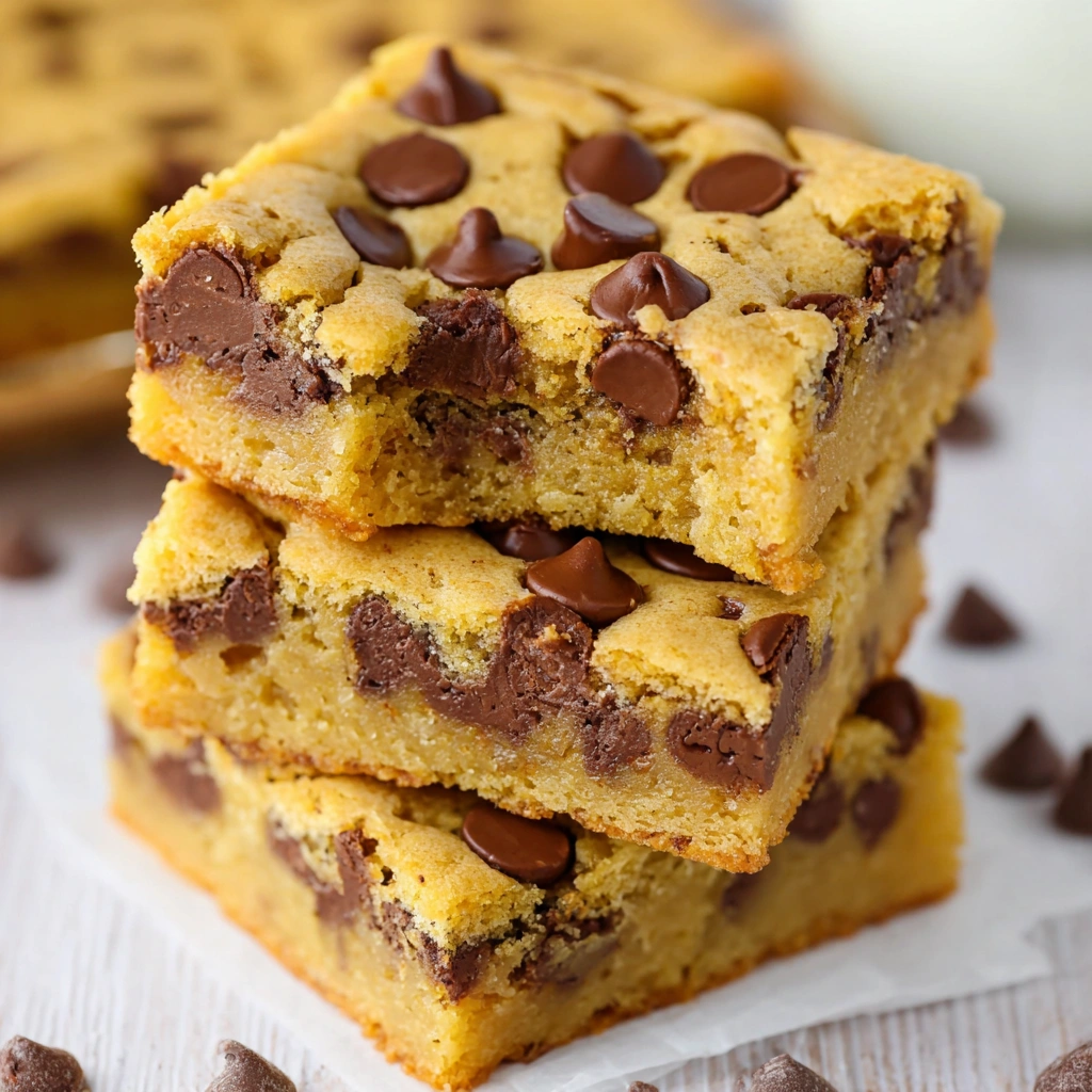 Three layers of chocolate chip cookies.