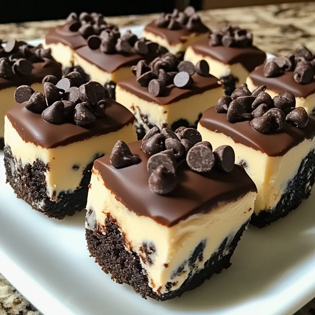A plate of chocolate and peanut butter desserts.