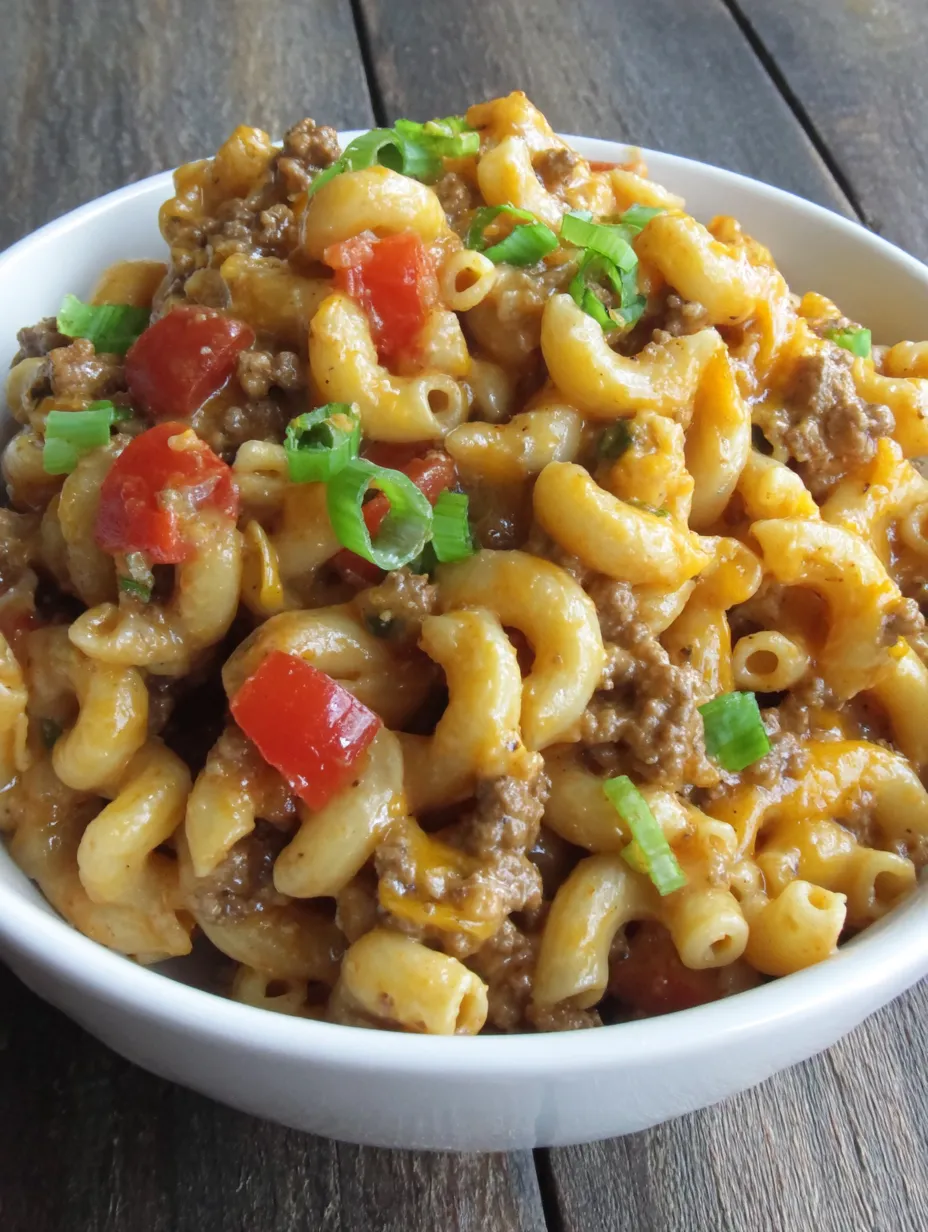 A bowl of pasta with meat and tomatoes.