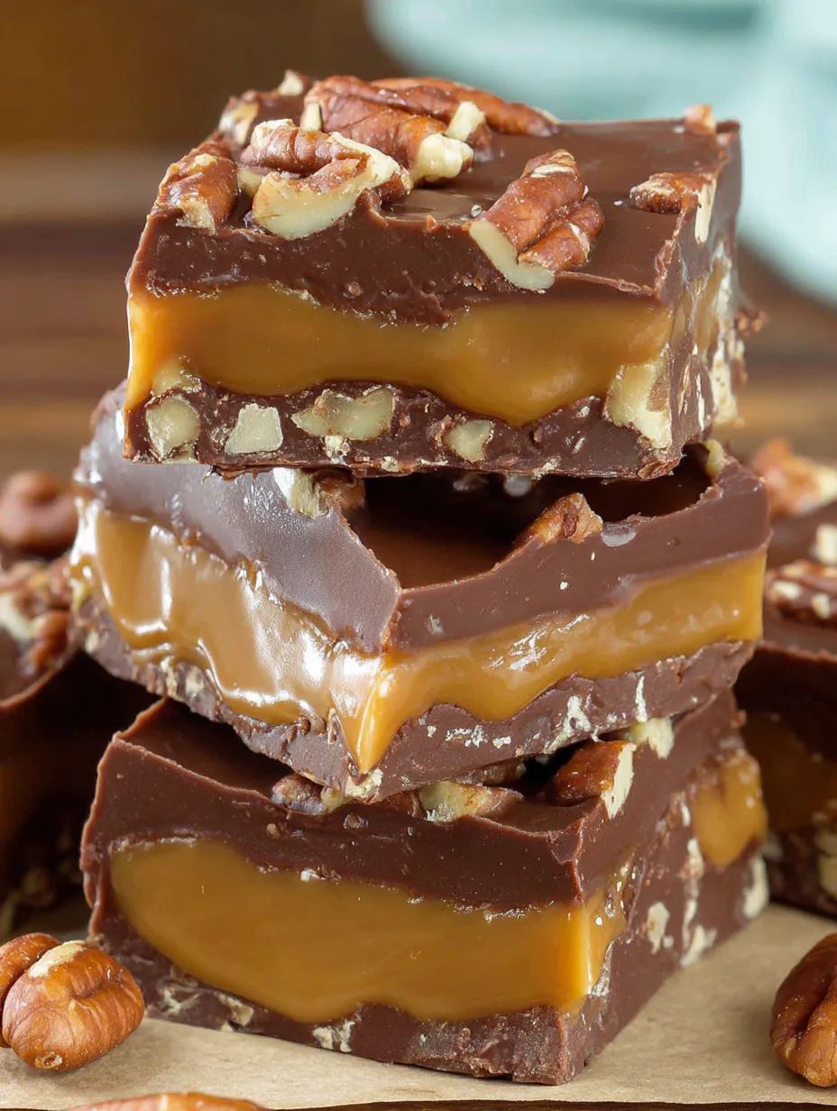 A stack of turtle fudge bars.