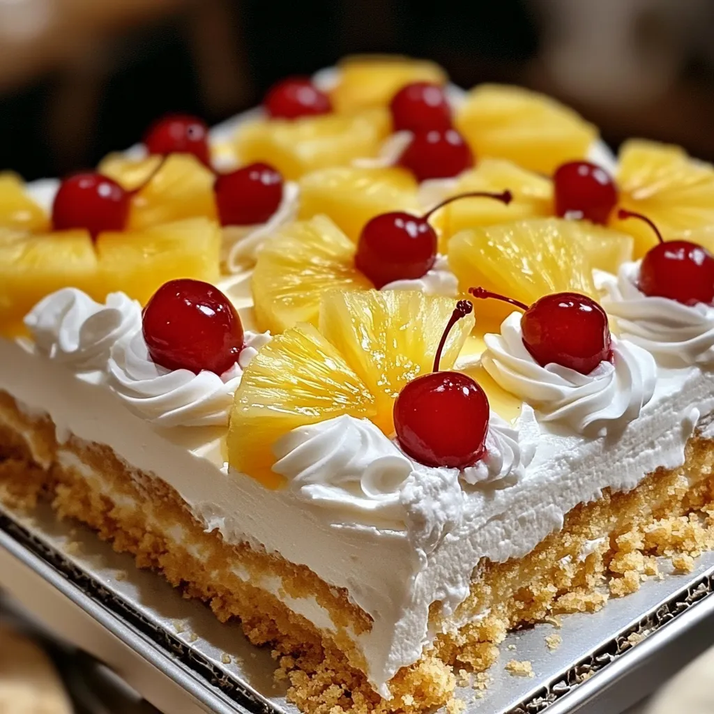 pineapple cake with cherries