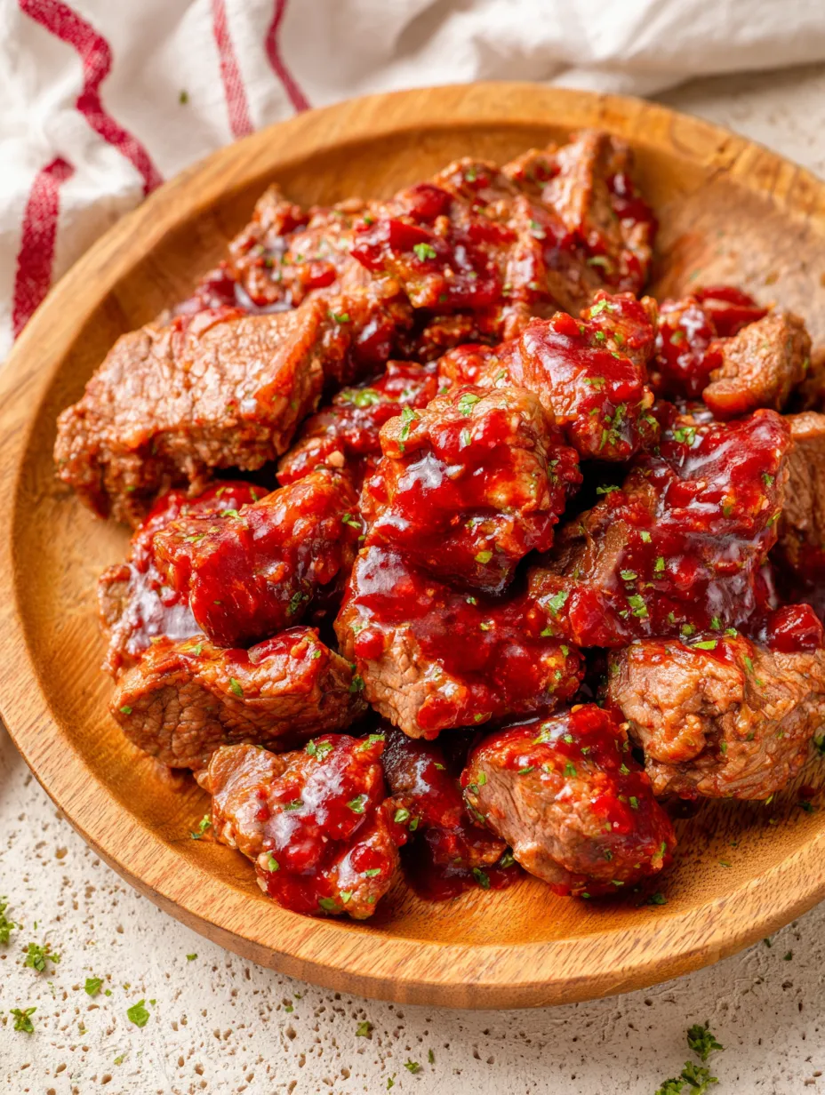 A plate of meat with a sauce on it.