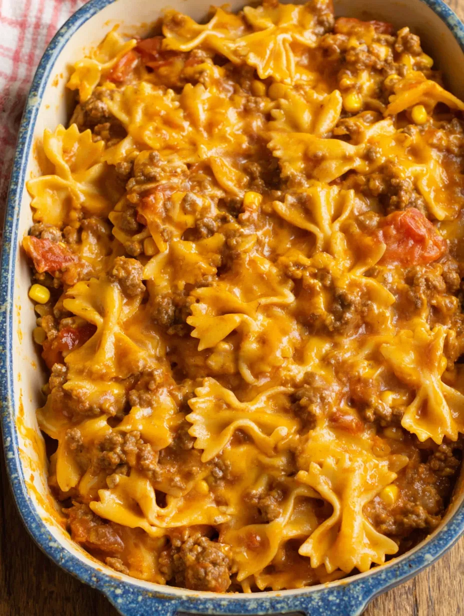 A casserole dish filled with a sloppy joe mixture.