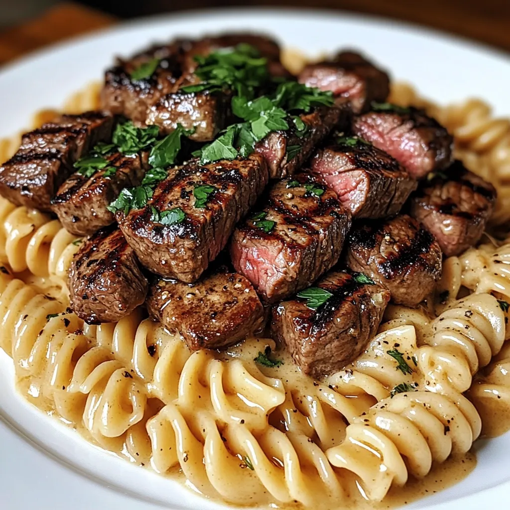 A plate of food with meat and noodles.