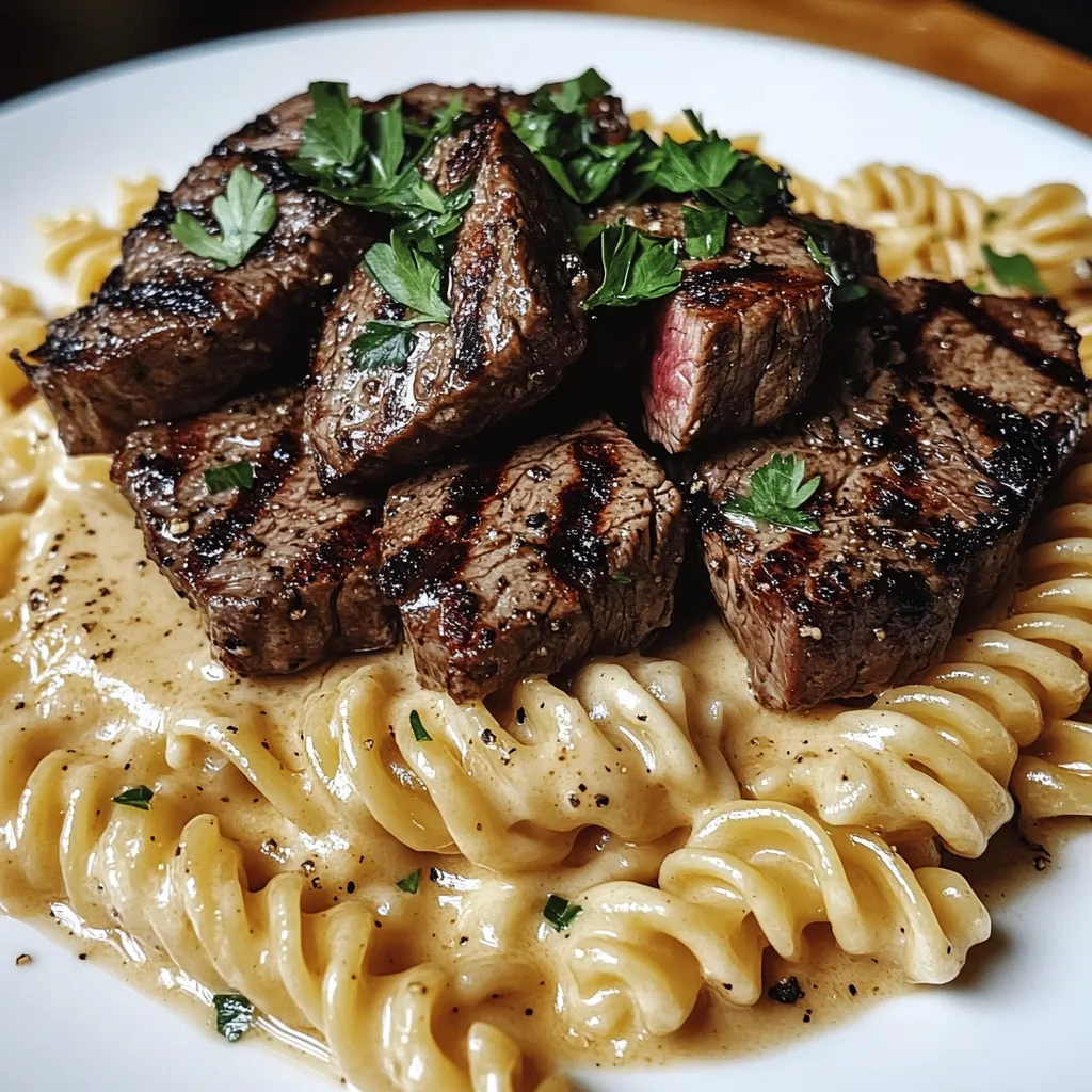 A plate of food with meat and pasta.