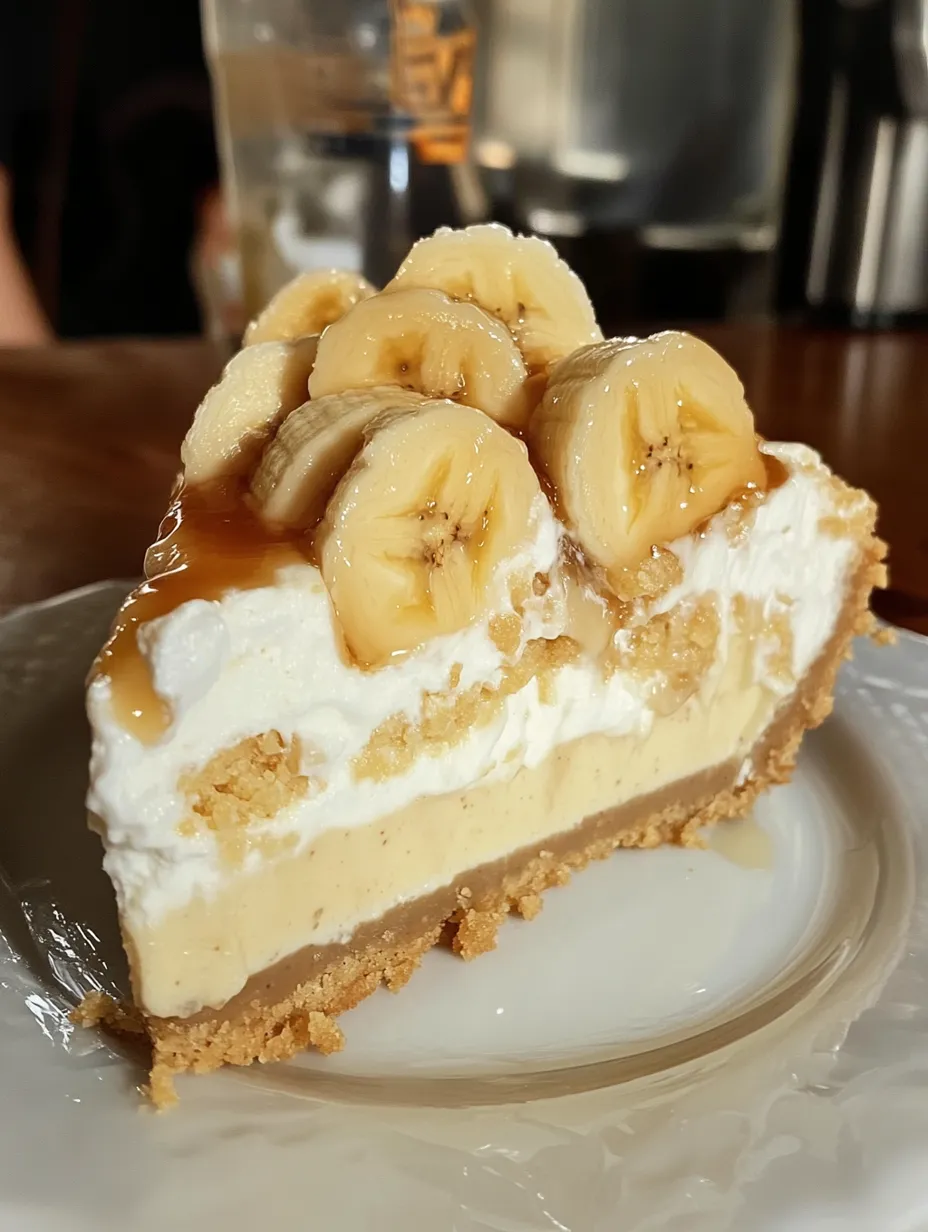 A slice of banana pudding cheesecake.