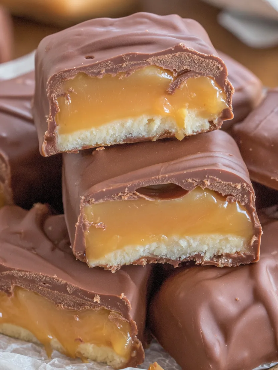 Homemade Milky Way Bars.