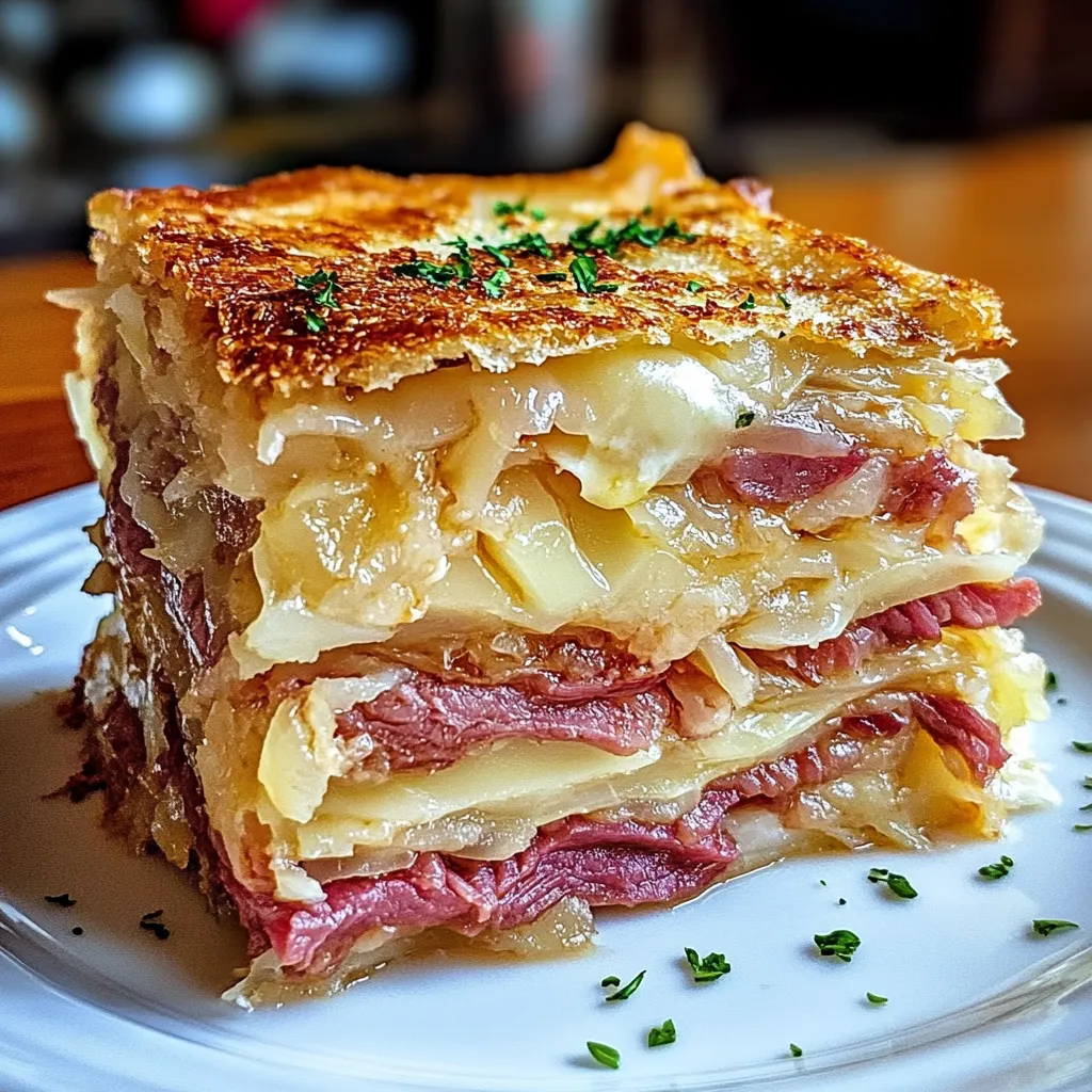 A stack of meat on a plate.