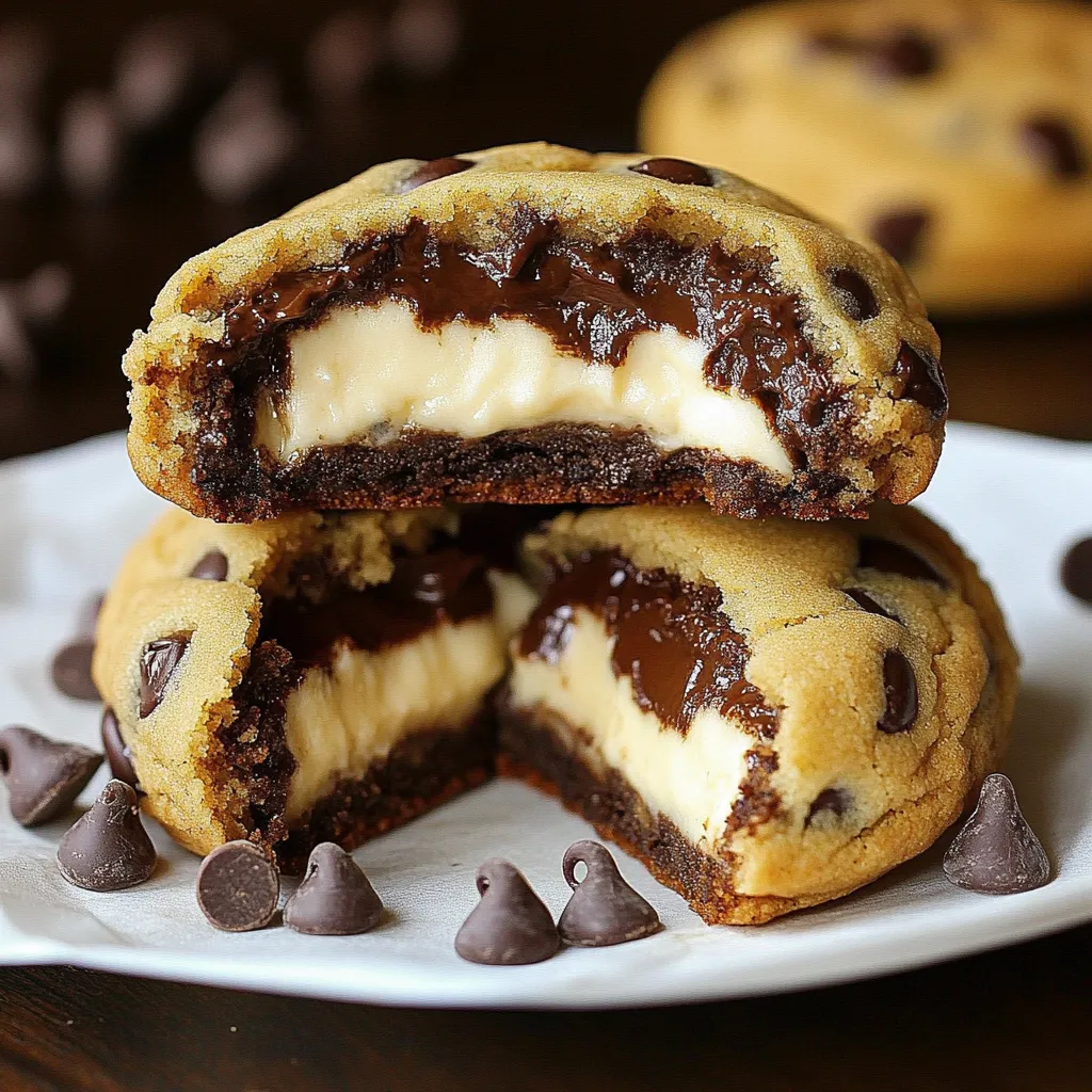 A chocolate chip cookie with white frosting.