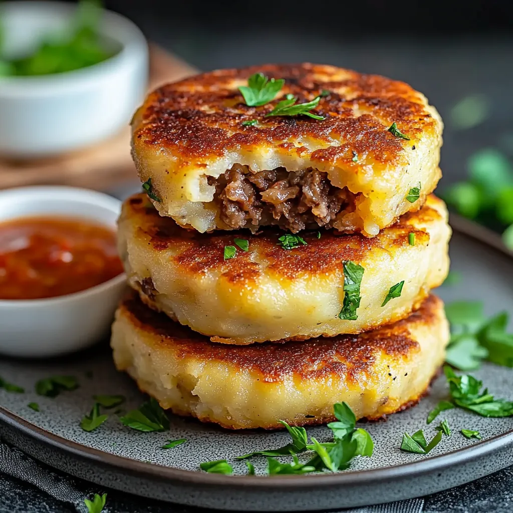 Two pieces of meat on a plate.