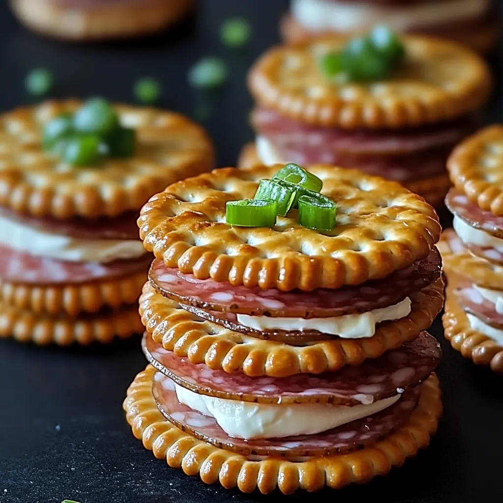 A stack of sandwiches with meat and vegetables.