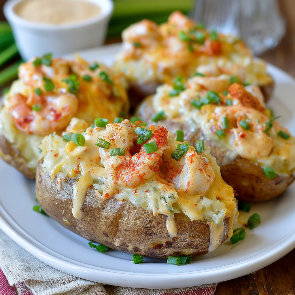Seafood Stuffed Potatoes Recipe.