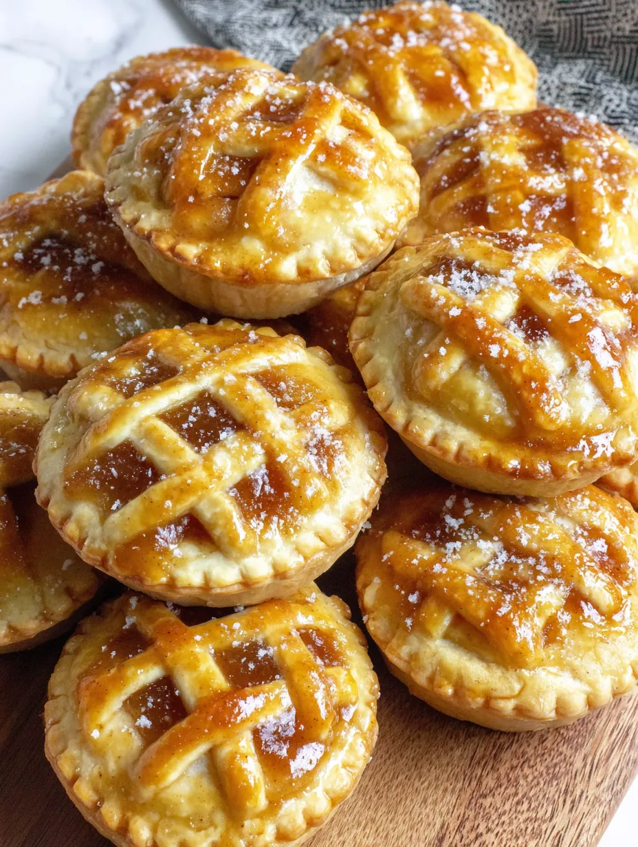 A plate of mini apple pies.