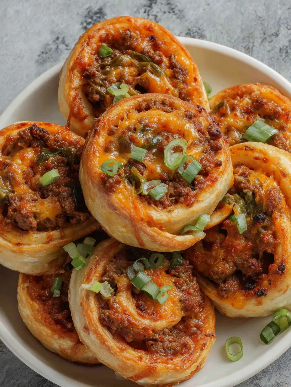 A plate of taco pinwheels.