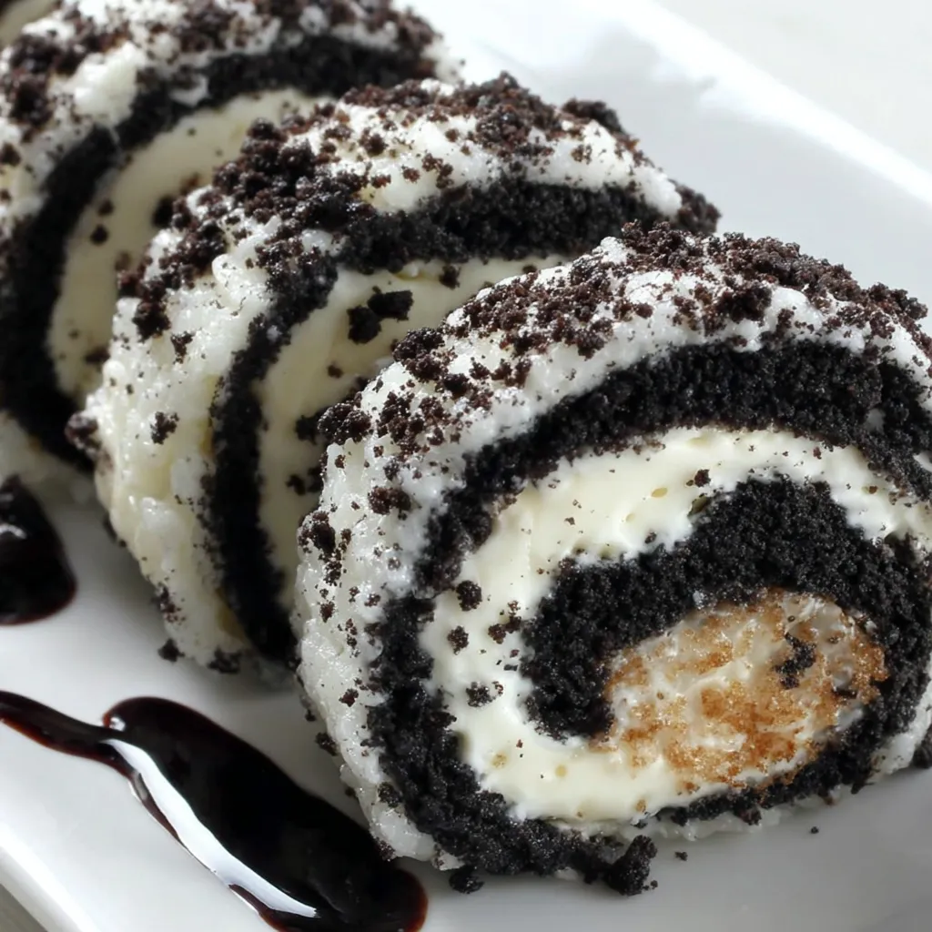 A plate of Oreo Sushi.
