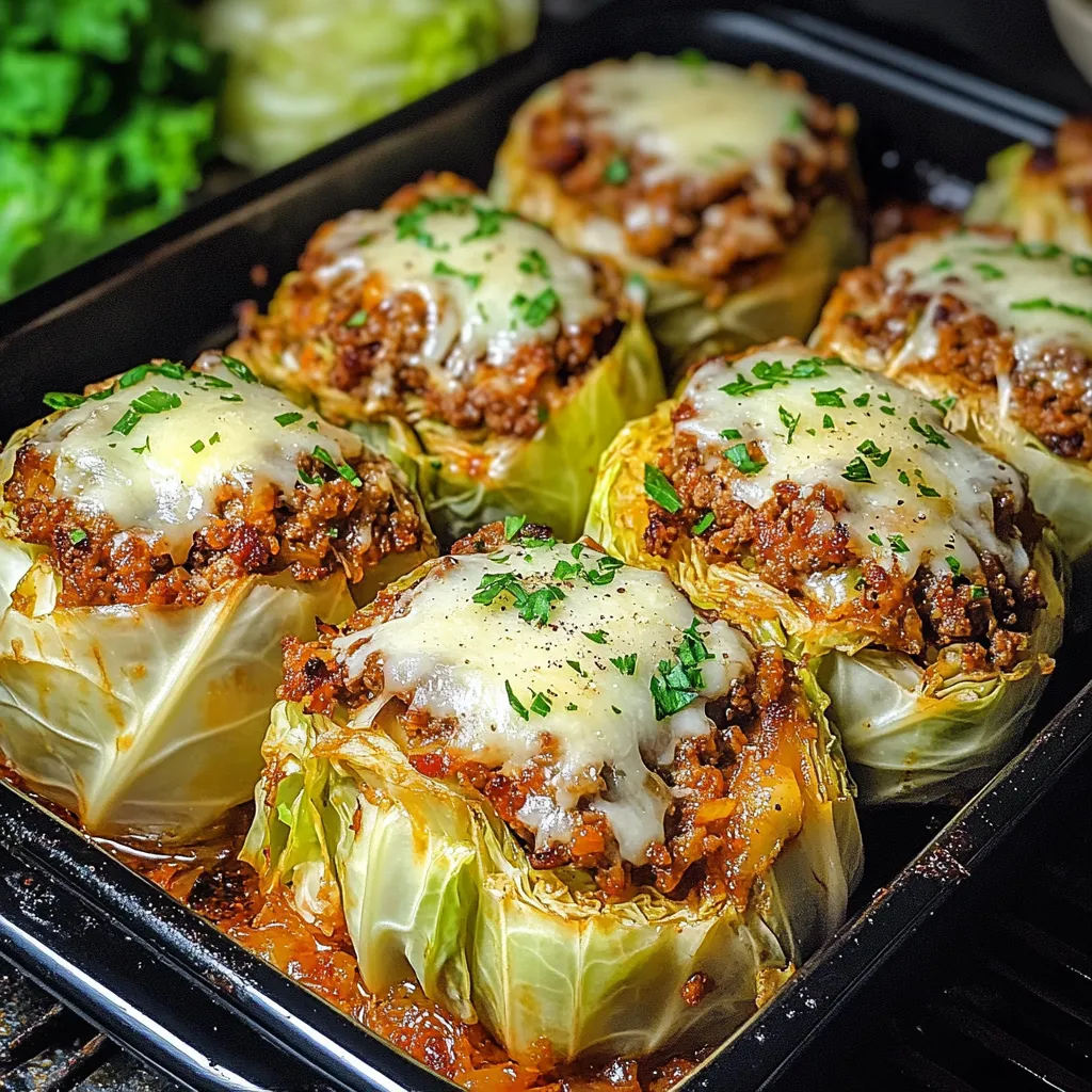 A pan of food with a green vegetable.