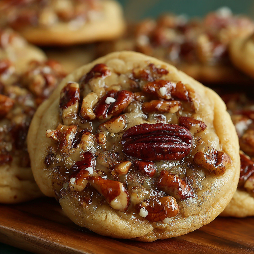 A plate of pecan pie cookies.