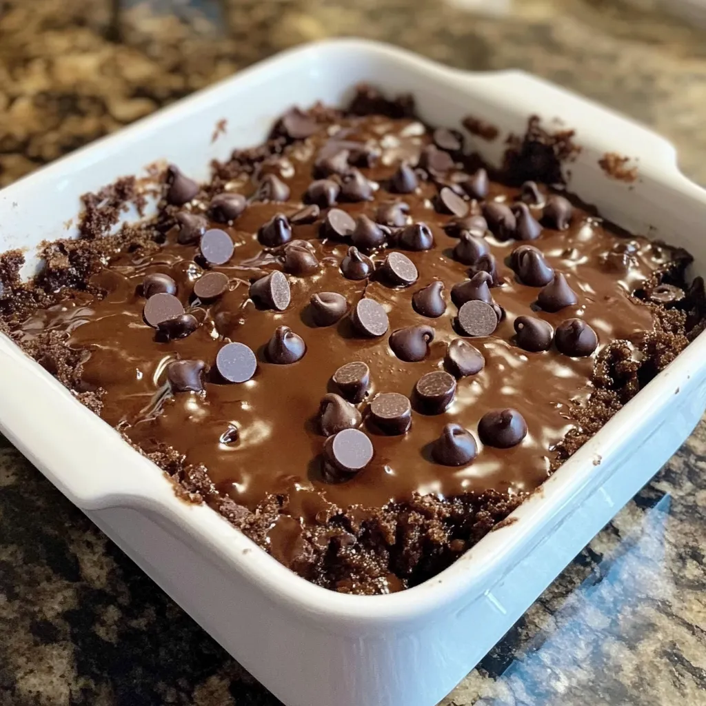 A white bowl filled with chocolate cake.